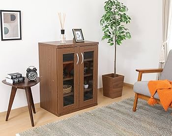 Amazon｜不二貿易 ラルゴ キャビネット 幅60×奥行41.5×高さ80cm